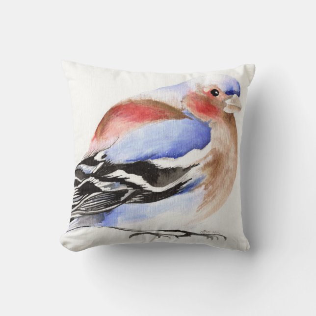 Colourful Chaffinch 2011 Cushion (Front)