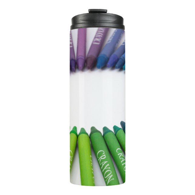Colourful chalk crayons thermal tumbler (Front)