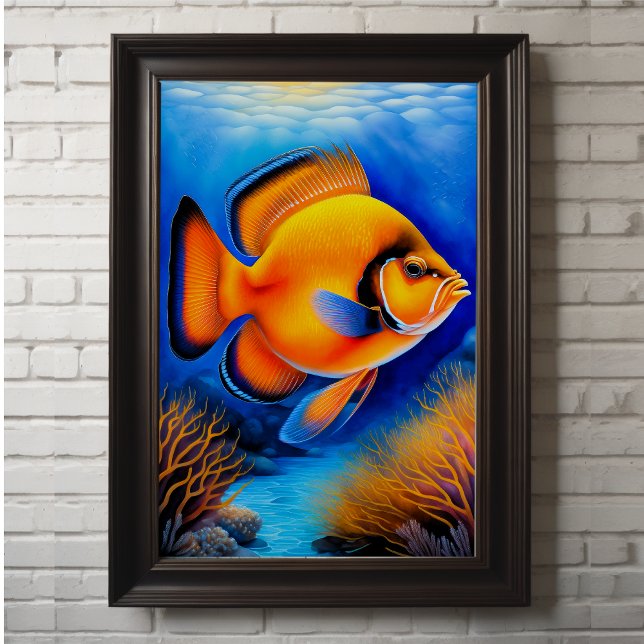 Colourful Chalk Drawing Fish Poster (Creator Uploaded)