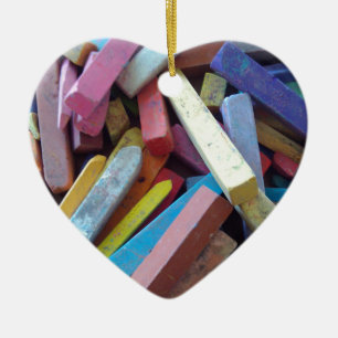 colourful chalks grouped together ceramic tree decoration