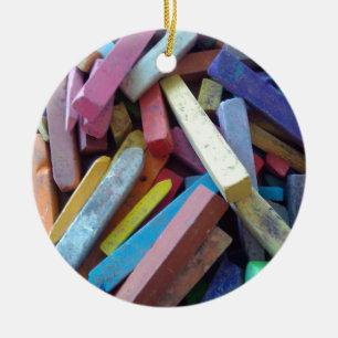 colourful chalks grouped together ceramic tree decoration