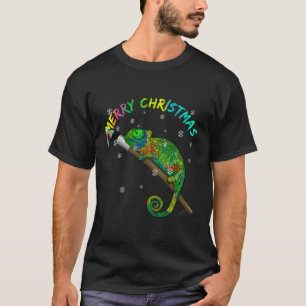 Colourful Chameleon For Christmas T-Shirt