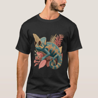 Colourful Chameleon Lizard Motif Tropical Animal A T-Shirt