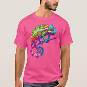 Colourful Chameleon On Branch T-Shirt