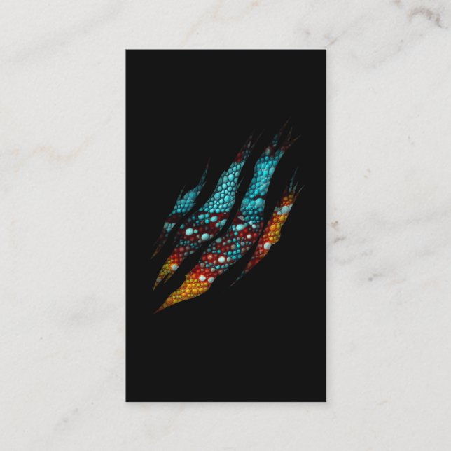 Colourful Chameleon Skin Business Card (Front)