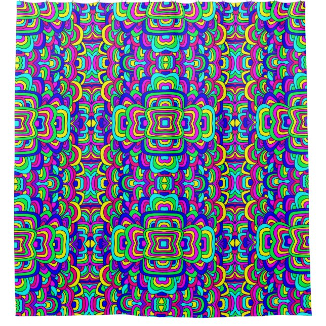 Colourful Chaos 5 Shower Curtain (Front)