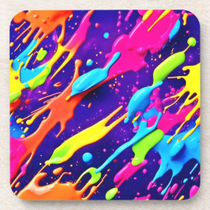 Colourful Chaos in Abstract Splatter Coaster
