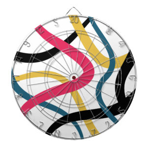 Colourful, chaotic, bold vibrant modern graphic ar dartboard