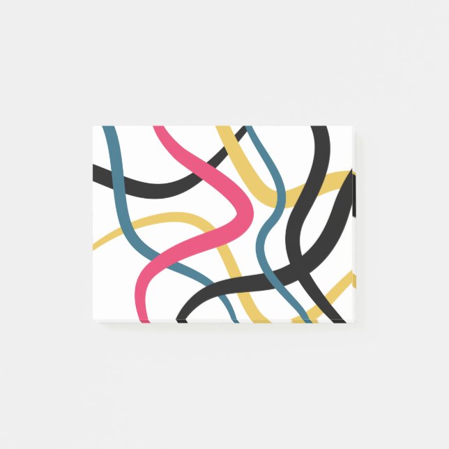 Colourful, chaotic, bold vibrant modern graphic ar post-it notes (Front)