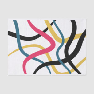Colourful, chaotic, bold vibrant modern graphic ar tissue paper