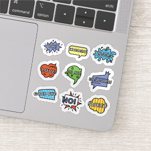 Colourful Chat Stickers