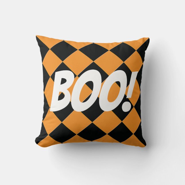 Colourful Checkers - All Hallows' Eve Cushion (Front)