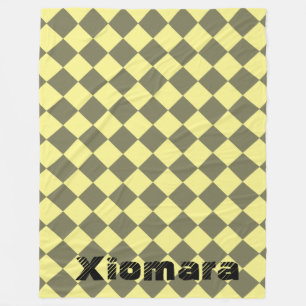 Colourful Checkers - Banana Nut Fleece Blanket