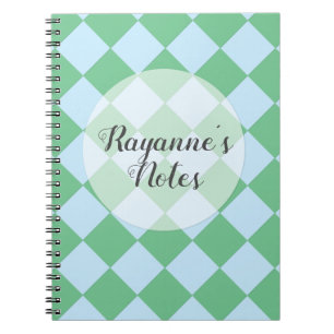 Colourful Checkers - Hint of Mint Notebook