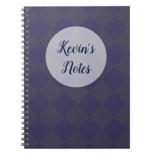 Colourful Checkers - Hues of Blues Notebook
