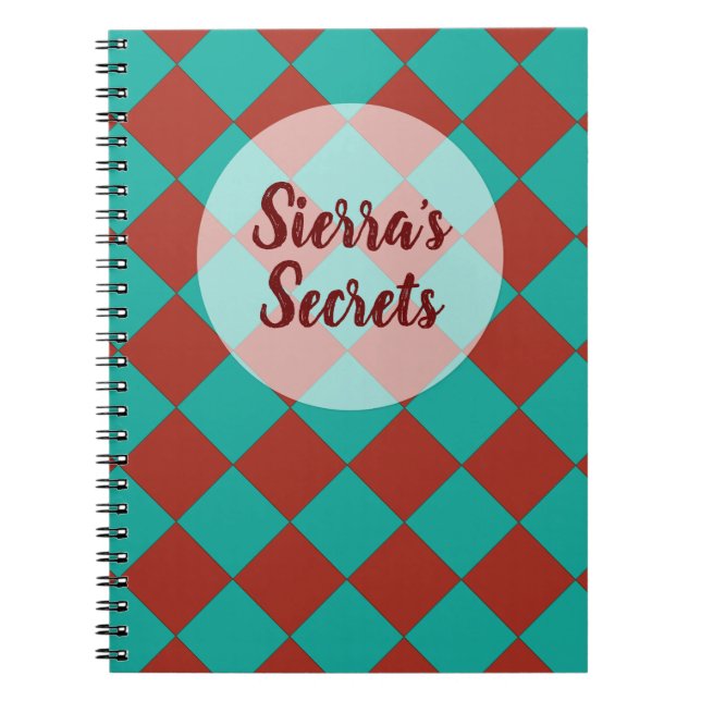 Colourful Checkers - Southwestern Style Notebook (Front)