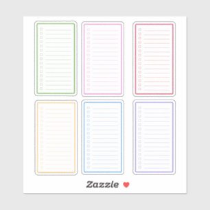 Colourful Checklist Planner