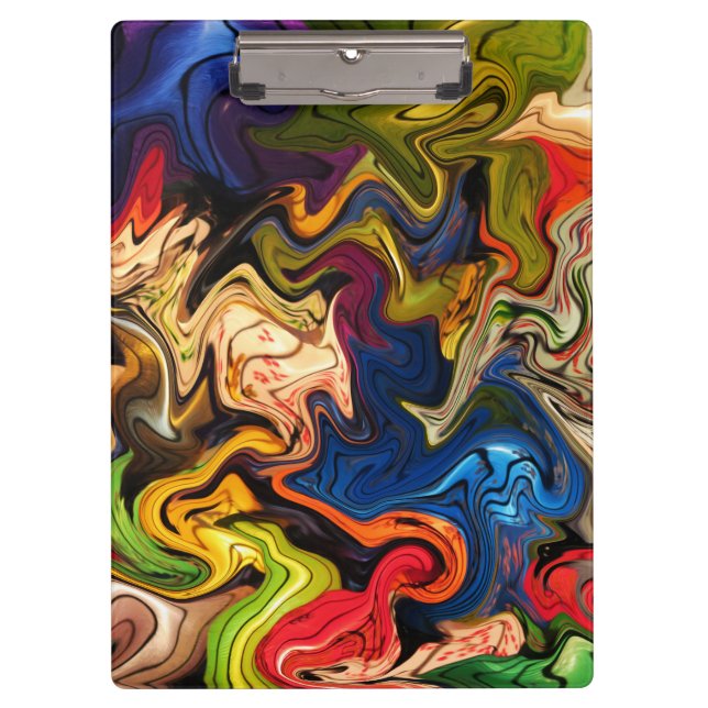 colourful, cheerful, colourful + pattern, textile clipboard (Front)