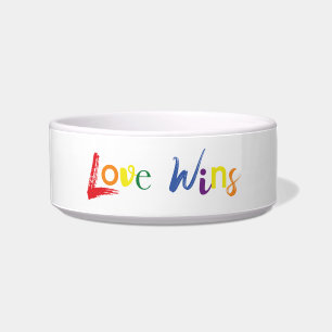 Colourful, cheerful, creative design of Love Wins Bowl