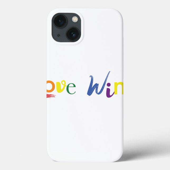 Colourful, cheerful, creative design of Love Wins Case-Mate iPhone Case (Back)