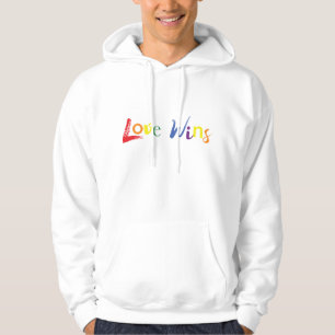 Colourful, cheerful, creative design of Love Wins Hoodie