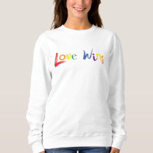 Colourful, cheerful, creative design of Love Wins Sweatshirt