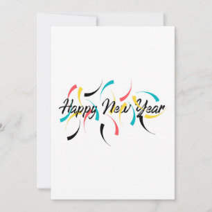 Colourful, cheerful design of "Happy New Year" Holiday Card