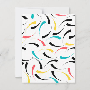 Colourful, cheerful, modern, trendy urban graphic card
