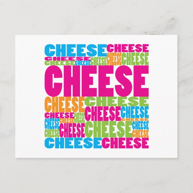 Colourful Cheese Postcard (Front)