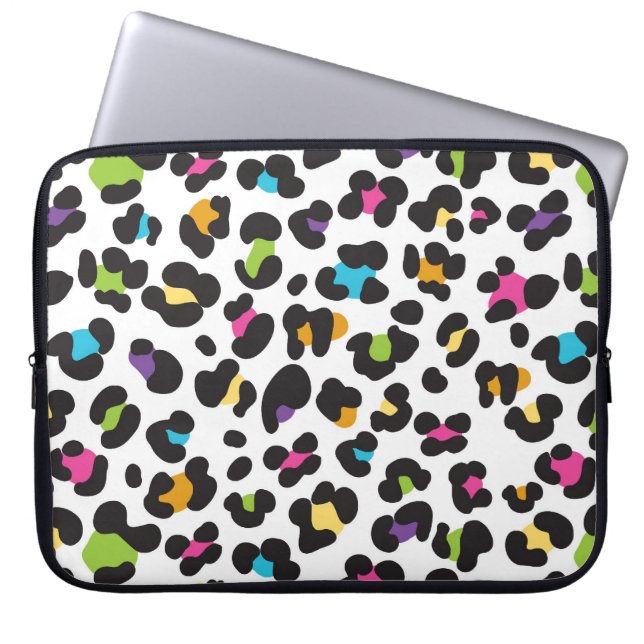 Colourful Cheetah Leopard Print Gifts for Teens Laptop Sleeve (Front)