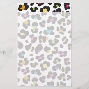 Colourful Cheetah Leopard Print Gifts for Teens Stationery