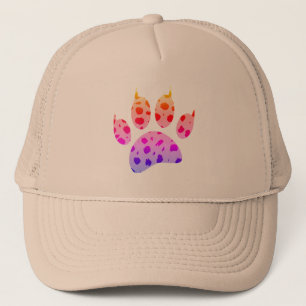 Colourful Cheetah Paw Print Trucker Hat