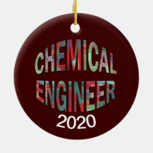 Colourful Chemical Engineer Ceramic Tree Decoration