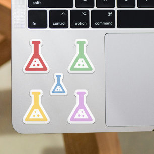 Colourful Chemistry Beakers Stickers Set