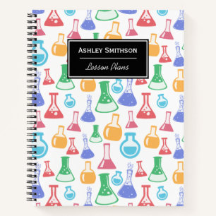 Colourful Chemistry Flasks Pattern Notebook