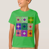 Colourful Chequerboard: A Starry Design