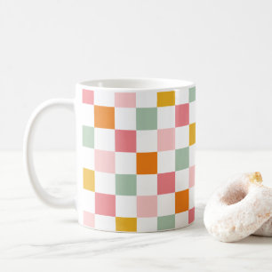 Colourful Chequerboard Coffee Mug