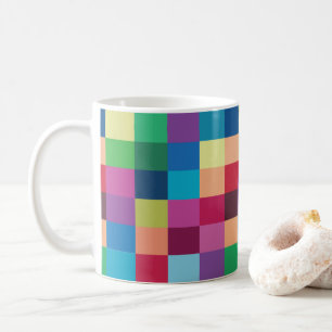 Colourful Chequerboard Pattern Coffee Mug