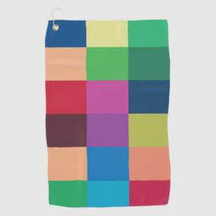 Colourful Chequerboard Pattern Golf Towel
