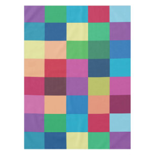 Colourful Chequerboard Pattern Tablecloth
