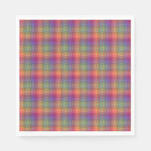 Colourful Chequered Abstract Pattern Napkin