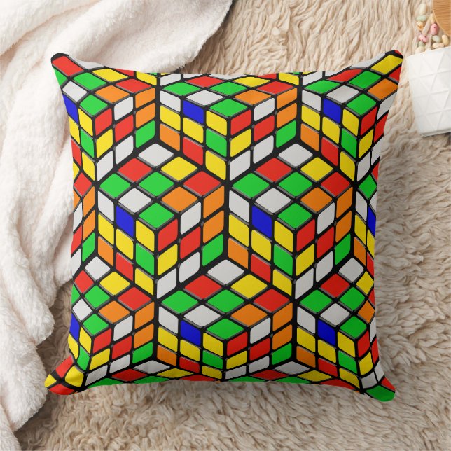 Colourful Chequered Design Cushion (Blanket)