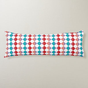 Colourful Chequered Diamond Pattern Body Cushion