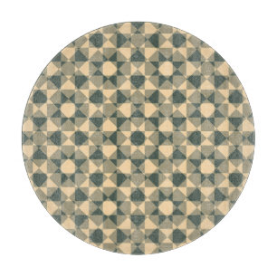 Colourful Chequered Diamond Plaid Pattern Cutting Board