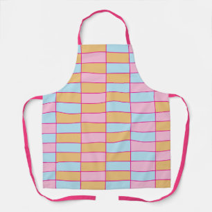 Colourful Chequered Pattern Apron