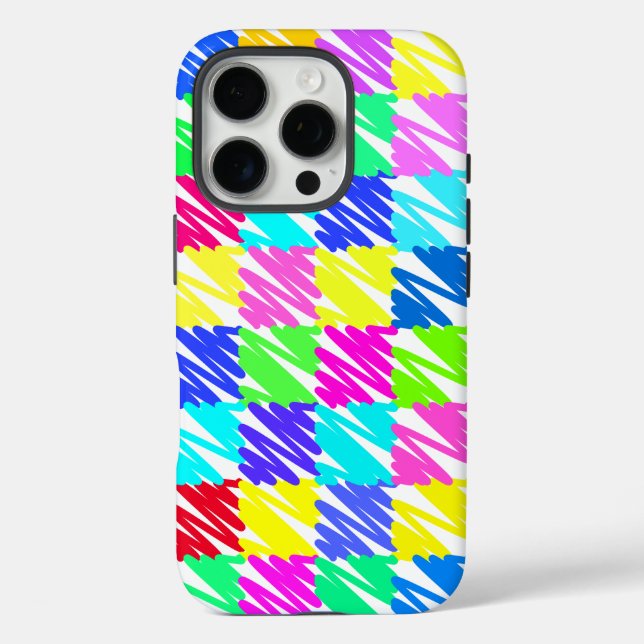 Colourful Chequered Pattern Design Case-Mate iPhone Case (Back)