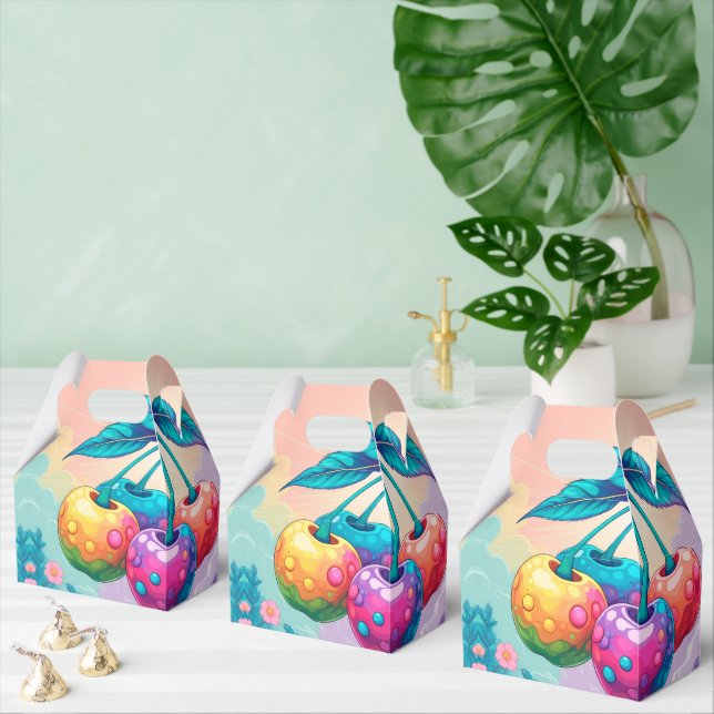 Colourful cherries favour box (Multiple)