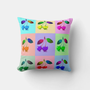 Colourful Cherries - Pop Art   Cushion