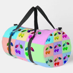 Colourful Cherries - Pop Art   Duffle Bag