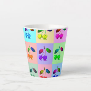 Colourful Cherries - Pop Art Latte Mug